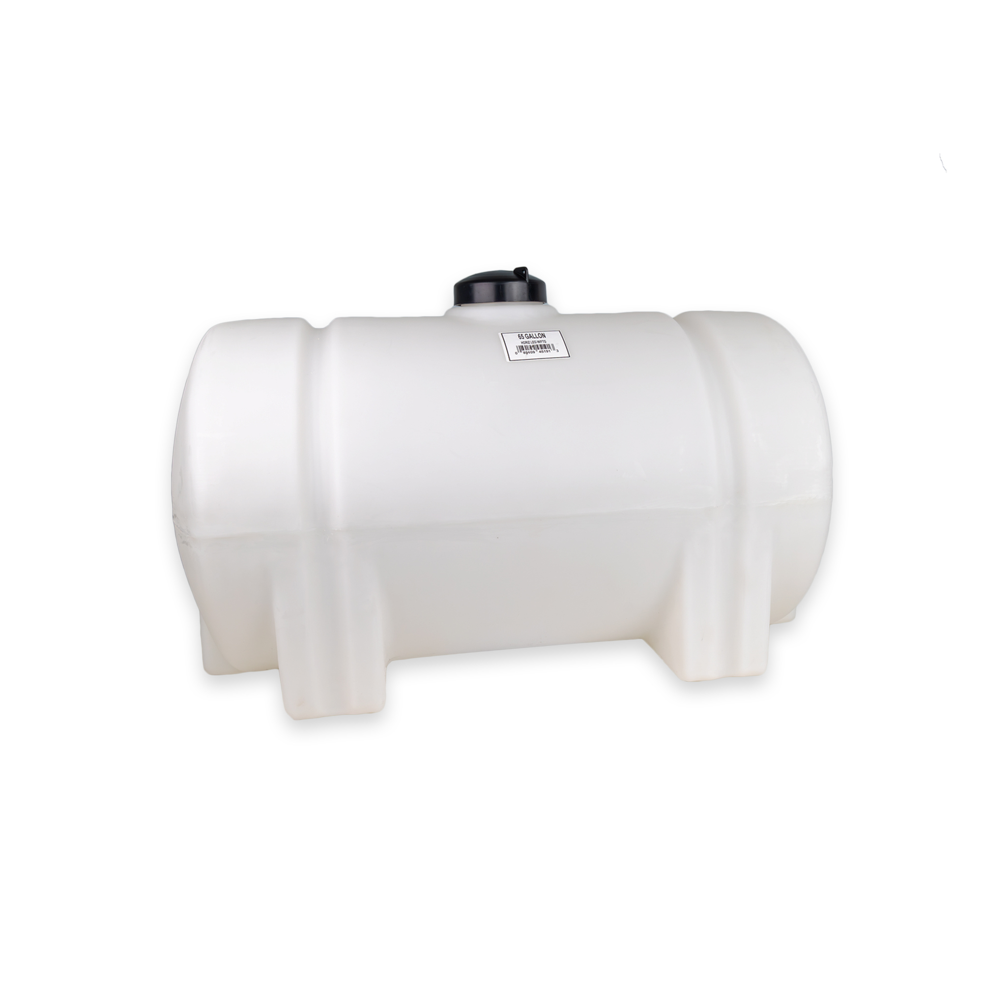 Norwesco, 65 Gallon Horizontal Leg Tank, Max. Capacity 65 Gal, Max. PSI 0 Material Polyethylene, Model# 45191-DS